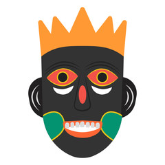 
Flat design of lulua mask, spirituality symbol vector 
