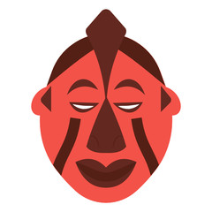 
Trendy flat design of punu mask vector 
