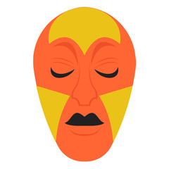 
Trendy flat design of african tribal mask 
