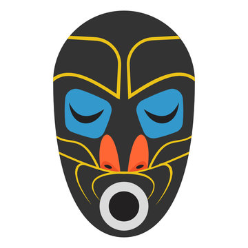 Editable vector design of pende mask