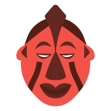 
Trendy flat design of punu mask vector 
