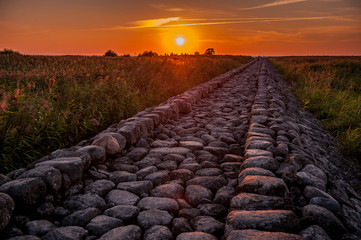 Northern Wavebreaker during sunset in Ainaži, Latvia.