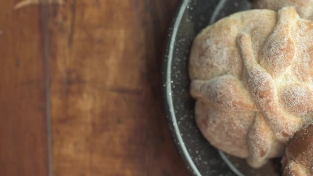 slider pan de muerto vista cenital