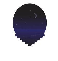 Dreamy night sky vector background