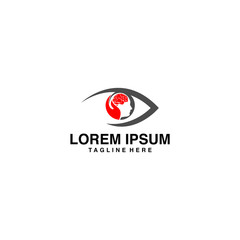 Eye Brain Icon Logo Design Element
