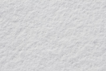 Texture of fresh snow covering the ground in winter .