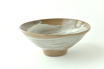 美濃焼　刷毛目の抹茶茶碗