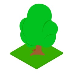 Abstract tree icon. Isometric illustration of abstract tree vector icon for web