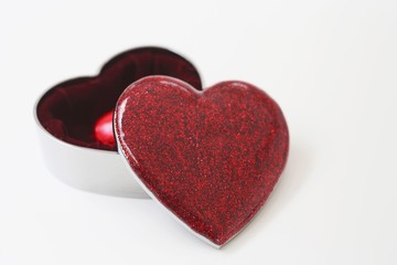 Fototapeta premium Heart shaped gift box