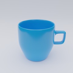 blue and white cups