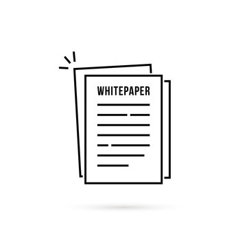 thin line whitepaper minimal icon