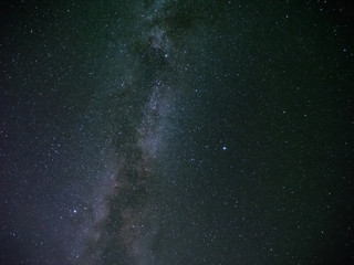 Under the Milky Way Galaxy, stars and star clusters