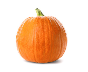 Obraz premium Fresh ripe raw pumpkin isolated on white