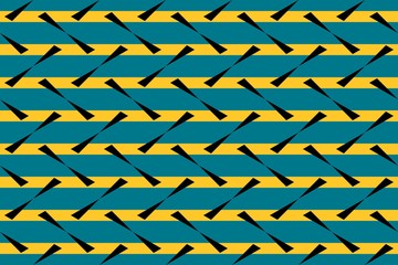 Simple geometric pattern in the colors of the national flag of Bahamas