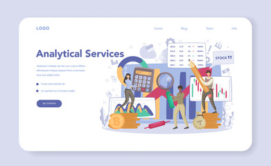 Financial broker web banner or landing page. Income, investment