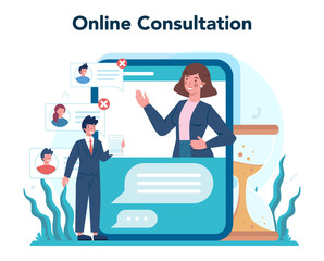 Human resources online service or platform. Idea of recruitment