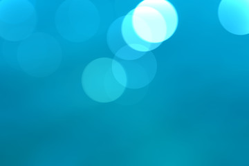 Beautiful blue water bokeh background