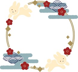 十五夜のフレームイラスト