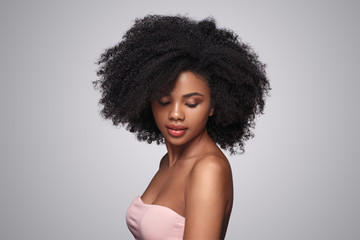 Beautiful black woman with clean skin