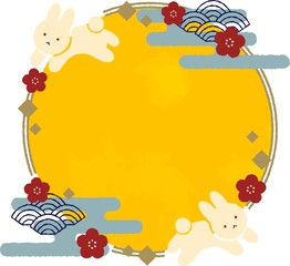 十五夜のフレームイラスト