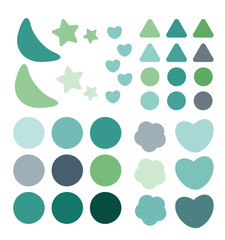 도형 스티커(민트)