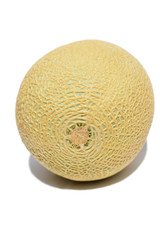 美しいエメラルド色のメロン。食べ物イメージ素材