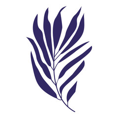 Fototapeta na wymiar Tropical palm leaf icon. Vector illustration