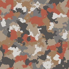 Camouflage pattern background seamless vector illustration. Colorful camouflage pattern
