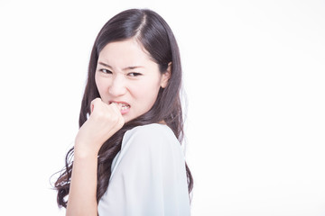 Fototapeta premium 嫉妬する女性