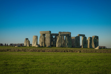 Stonehenge, prehistoric monument in Wiltshire photographed in December 2016