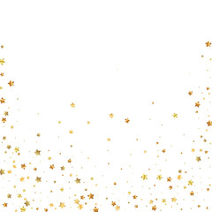 Obraz premium Gold stars random luxury sparkling confetti. Scatt