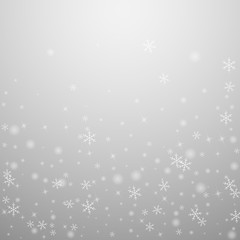 Sparse glowing snow Christmas background. Subtle f