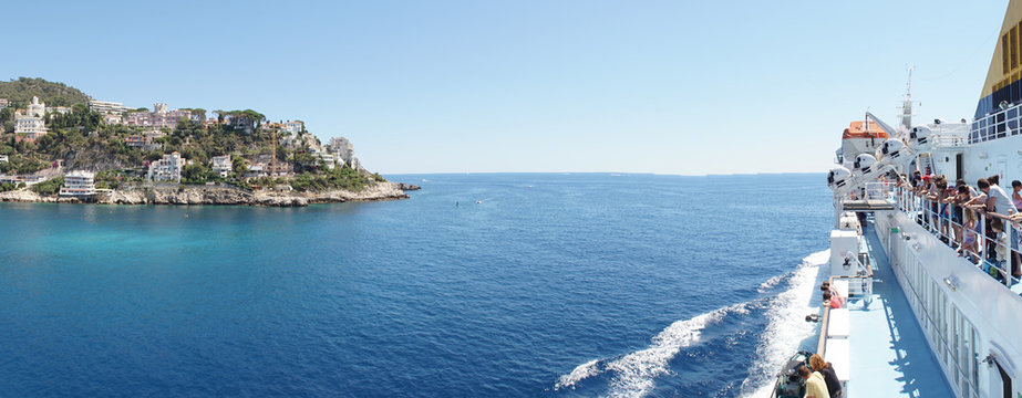 The old port city of Bastia on the french island of Corsica.
