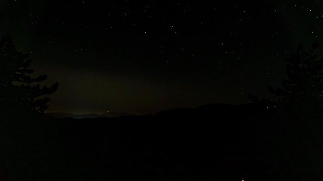 Night time lapse with stars