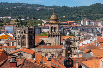Fototapeta na wymiar Cathedral and antique area of the city of Ourense, Galicia. Spain.