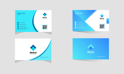 Medical business card template design