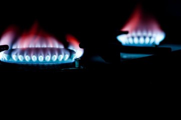 Gas burner of natural gas in the furnace