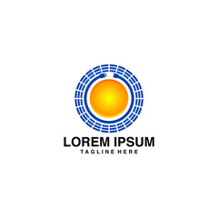 Solar Energy Logo Design Illustration