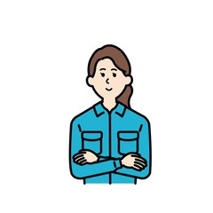 女性の作業員のイラスト