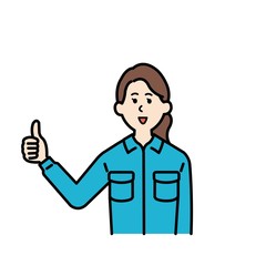 女性の作業員のイラスト