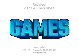 Cartoon Games Title 3D Text Style Effect