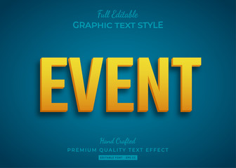 Yellow Event 3D Text Style Effect