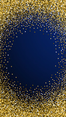 Round gold glitter luxury sparkling confetti. Scat