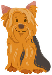 york or yorkshire terrier dog cartoon character