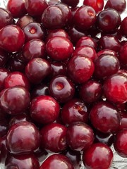 Picked Red Cherries.