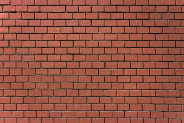 background wall of red brick close-up