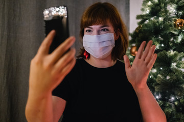 Weihnachtsgrüße via Videotelefonie im Jahr der Coronapandemie