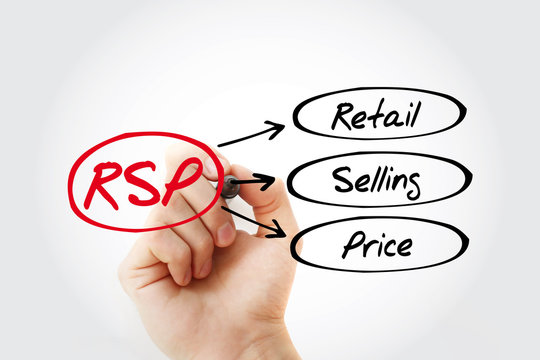 RSP - Retail Selling Price acronym with marker, business concept background