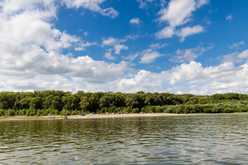Siberian river Ob during the summer.
