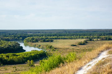 rural landscape with river